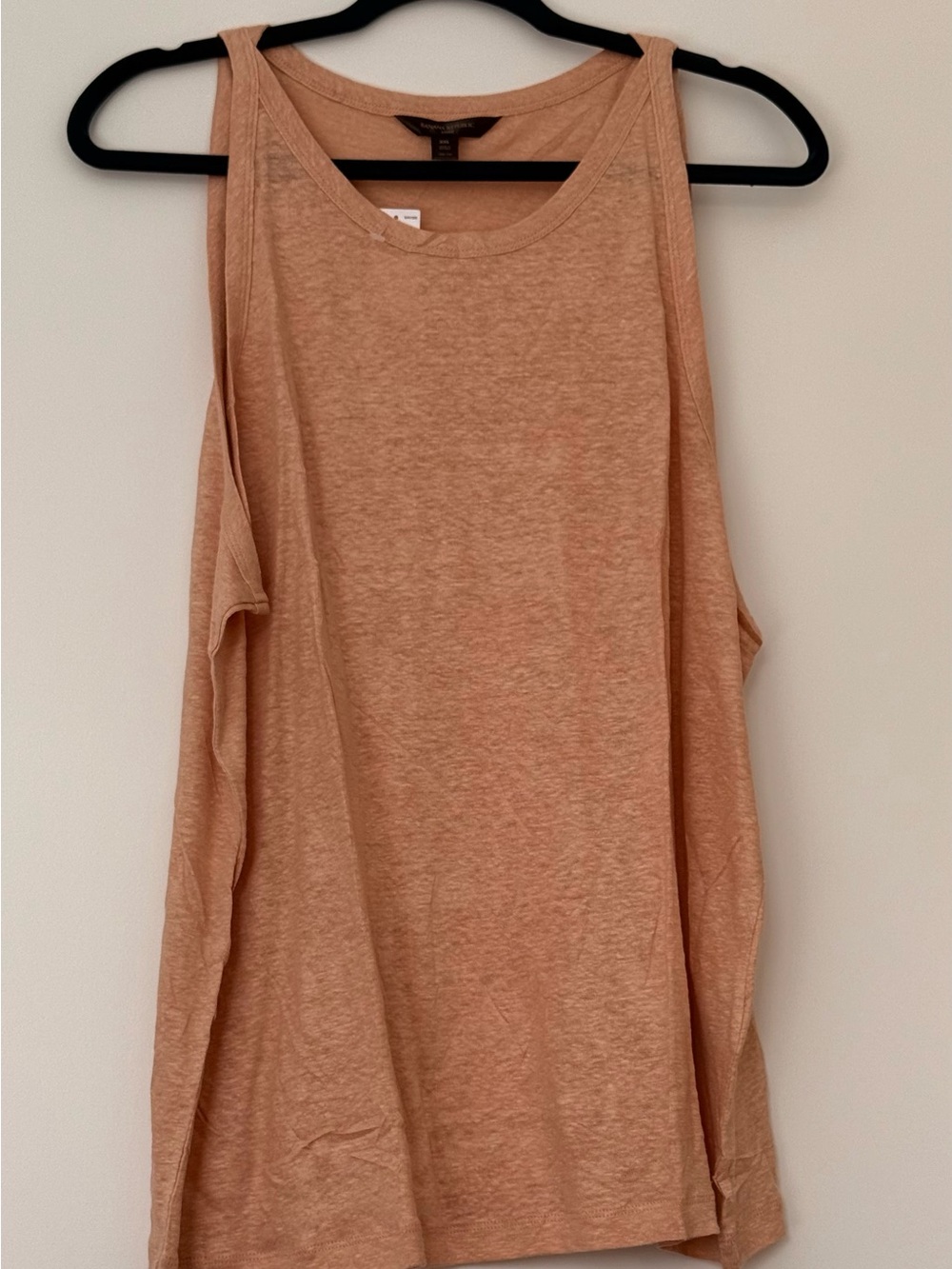 Banana Republic Peach Scoop Neck Tank linen Top